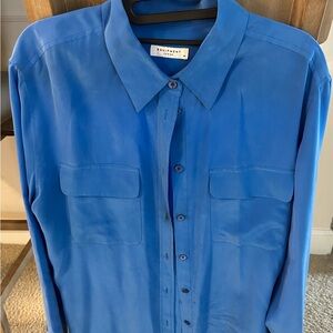 Equipment Blue Casual Button Down Shirt